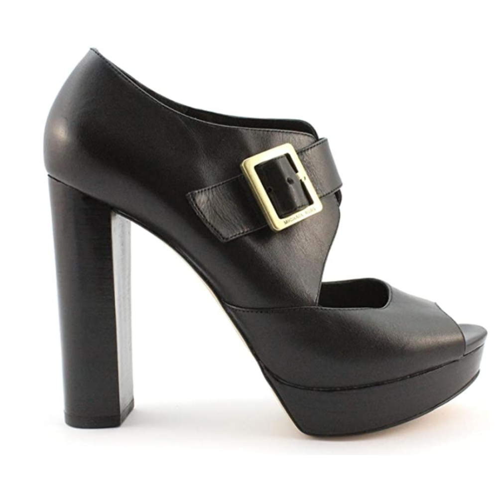 MICHAEL Michael Kors Eleni Black Leather Heels